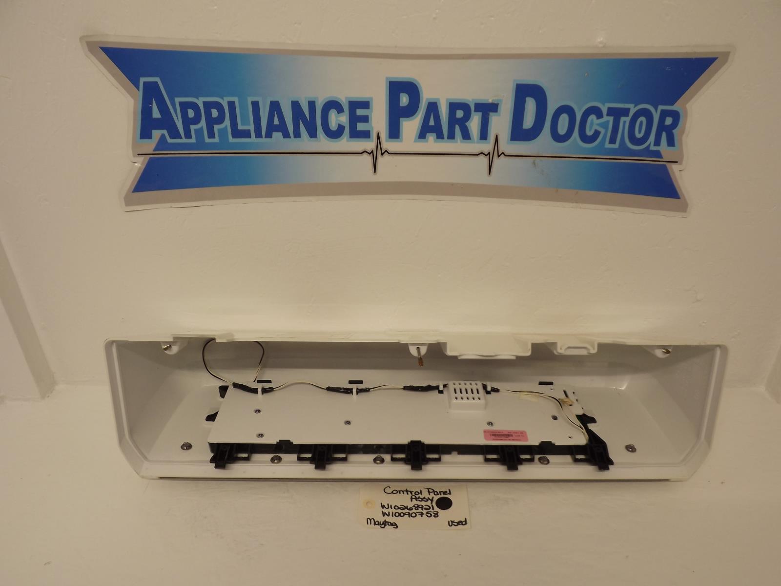 Maytag Washer W10268921 W10090758 Control Panel Assy Used Maytag Washer W10268921 W10090758 Control Panel Assy Used